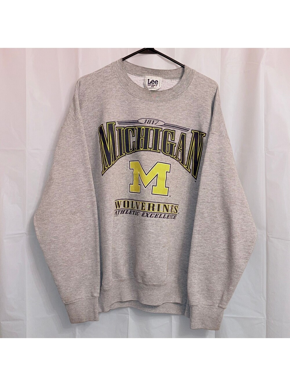 Vintage Lee Sport Michigan Wolverines Men's Sweatshirt Large L Made in USA